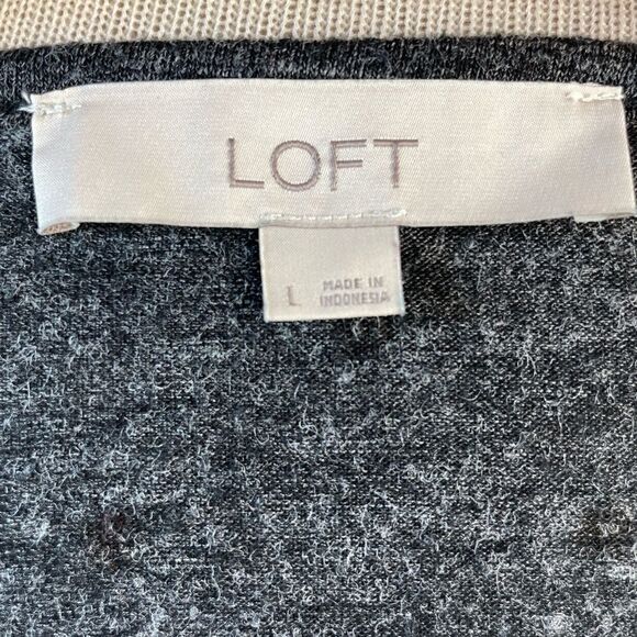 LOFT Cold Shoulder Top Size L EUC - Picture 6 of 7